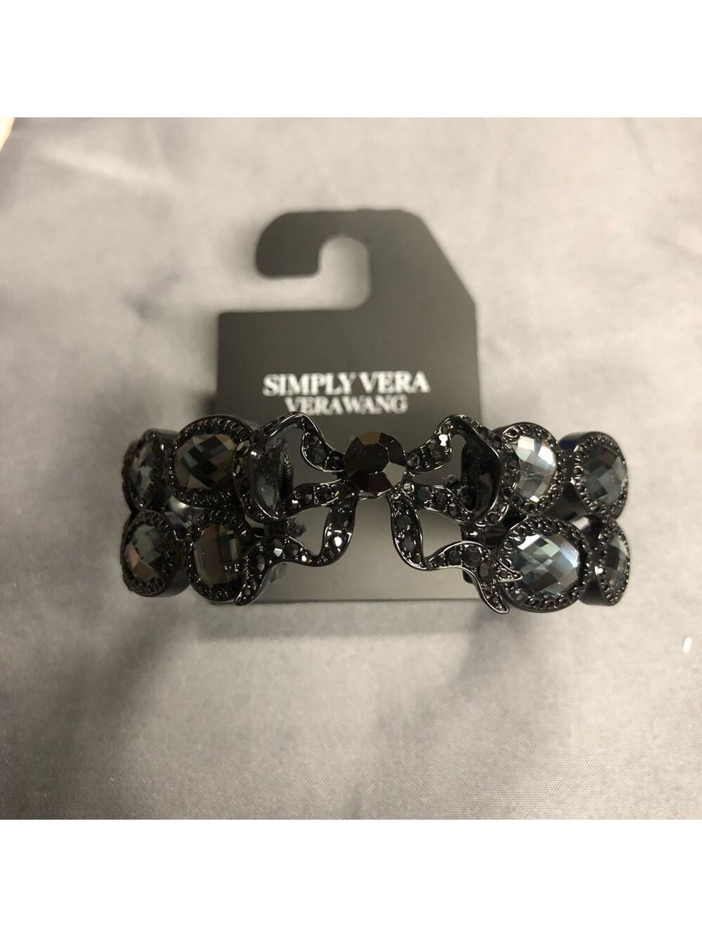 Simply Vera Vera Wang Black Crystal Bow Braclet